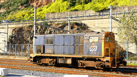 Machine Train routes from the port of Barcelonaのeditorial素材