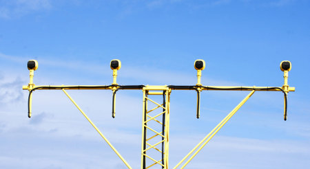 Signposting approximation in the airport of the Prat de Llobregat, Barcelonaの写真素材