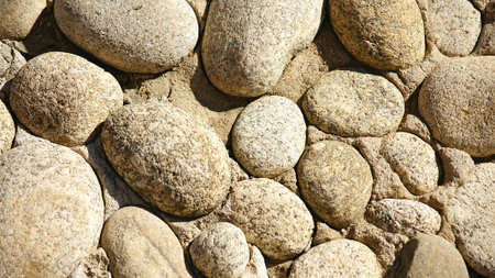 Wall of gravel for backgrounds and textures