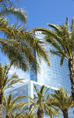 Panoramic of the Hotel Wela in the Barceloneta, Barcelonaのeditorial素材
