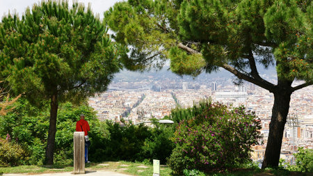 Panoramic of Barcelonaの写真素材