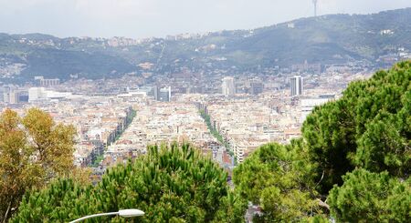 Panoramic of Barcelonaの写真素材