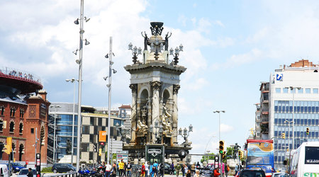 Sculptural group of the  square of Spain, Barcelona
