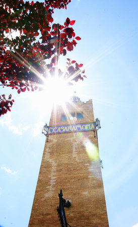 tower of the old factory Casaramona, Barcelona