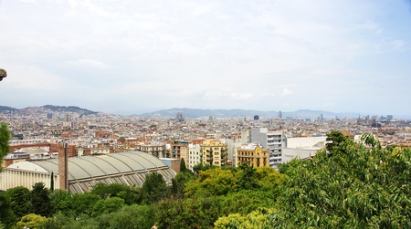 Panoramic of Barcelonaの写真素材