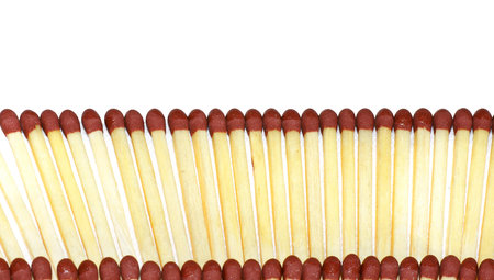 Matches on white background
