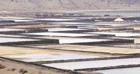 Salinas de Janubio in Lanzarote, Canary Islandsの写真素材
