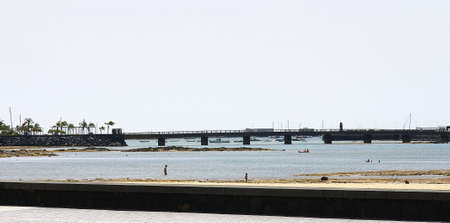 Beach of Arrecife in Lanzarote, Canary Islandsの写真素材