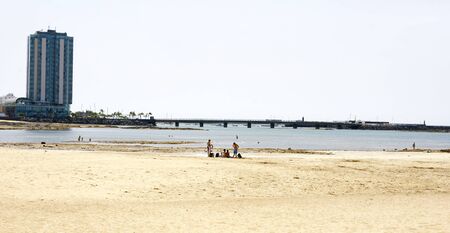 Hotel close to the sea in Arrecife, Lanzarote, Canary Islandsの写真素材