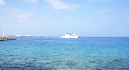 Panoramic ocean from Playa Blanca, Lanzarote, Canary Islandsのeditorial素材