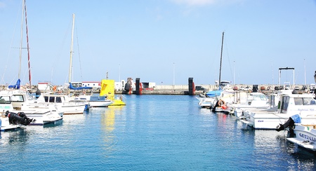 Port of Playa Blanca in Lanzarote, Canary Islandsのeditorial素材