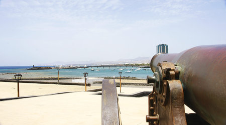 Castle Canyon San Gabriel, Arrecife, Lanzarote, Canary Islandsのeditorial素材