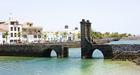 Castle Bridge of San Gabriel, Arrecife, Lanzarote, Canary Islands, Spainのeditorial素材