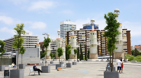 Spain Industrial Park in the Sants Barcelonaのeditorial素材