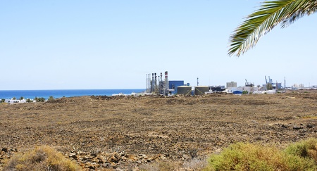 Thermal power station in Arrecife, Lanzarote, Canary Islesのeditorial素材