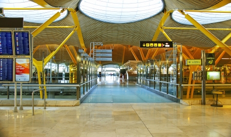 Interior hall of the airport Madrid Barajas Terminal 4のeditorial素材