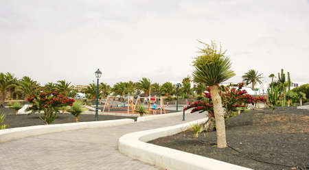 stroll and gardens in Lanzarote, Canary Islandsの写真素材