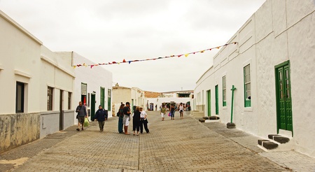 street of Teguise , Lanzarote, Canary Islesのeditorial素材