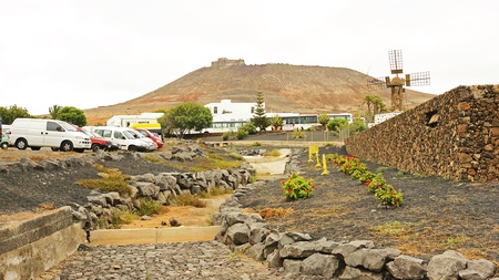 General sight of Teguise, Lanzarote, Canary Islesのeditorial素材