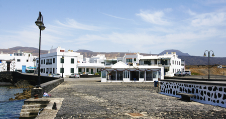 Harbour View Arrieta, Lanzarote, Canary Islandsのeditorial素材