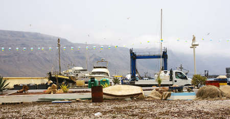 Port of La Graciosa, Canary Islandsの写真素材