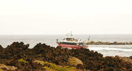 Ferry to La Graciosa, Lanzarote, Canary Islandsのeditorial素材
