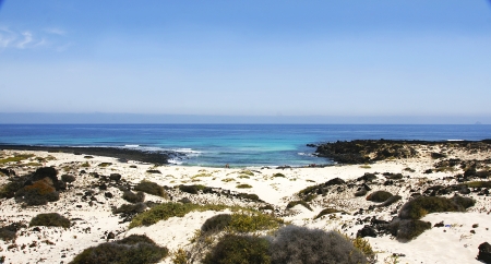Beach in Punta Mujeres, Lanzarote, Canary Islandsの写真素材