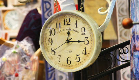 Decorative clock in a store 