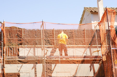 Rehabilitation of a facade of a buildingのeditorial素材