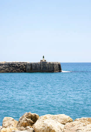 Breakwater industrial port Vallcarca, Sitges, Barcelonaの写真素材