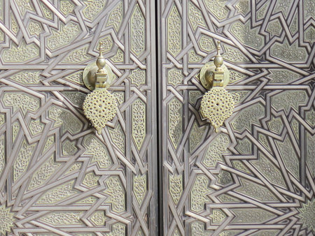 Typical door decorated Morocco, North Africa                               の写真素材