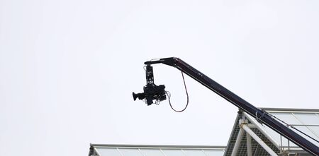 Camera on a craneの写真素材