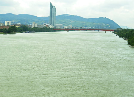 Danube River in Budapest, Hungaryの写真素材