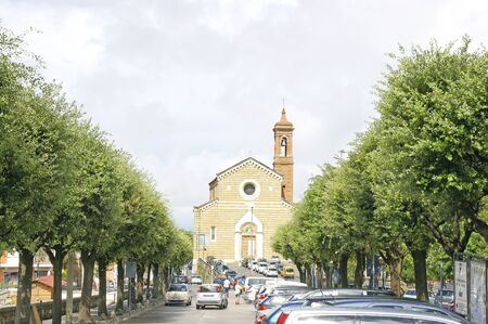 church of San Quirico d'Orcia, Montepulciano, Tuscany, Italyのeditorial素材
