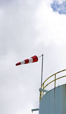 Windsock in a storage siloの写真素材