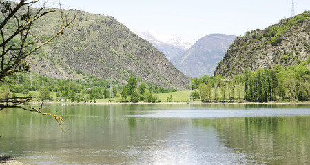 La Torrassa reservoir in Lleida, Spainの写真素材