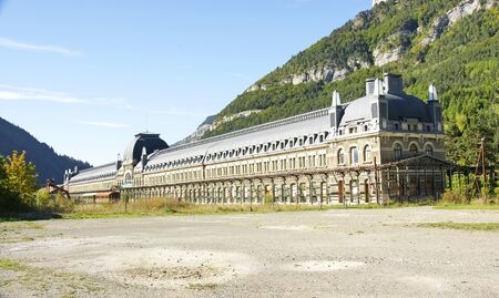 old station of Canfranc, Huesca, Spainのeditorial素材