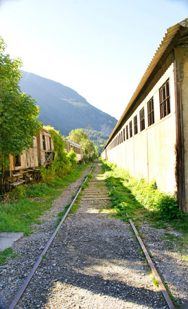 Old station of Canfranc, Huesca, Spainの写真素材