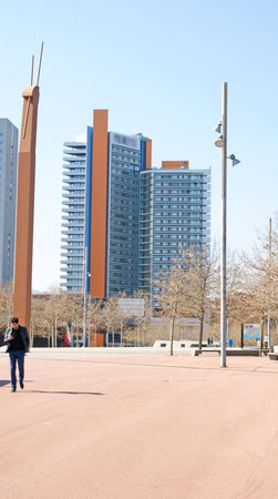Modern buildings in Barcelona, Catalonia, Spain