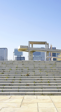 Concrete structure at the Parc Forum in Barcelona, Catalunya, Spainのeditorial素材