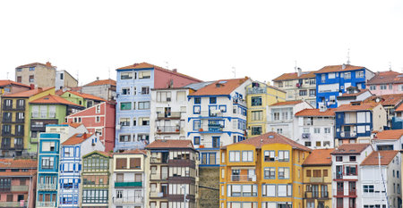 Buildings of Bermeo,Vizcaya,Spainのeditorial素材