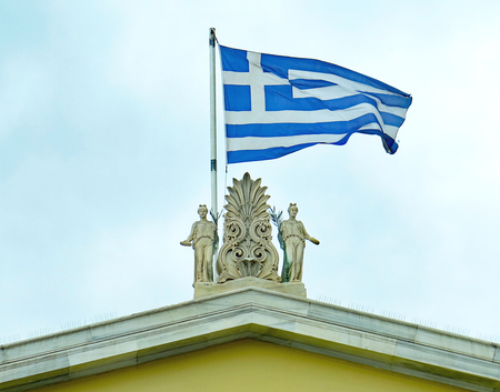 Flag of Greece, Europeの写真素材