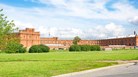 View of the fortress of St. Peter and St. Paul in St. Petersburg, Russiaのeditorial素材