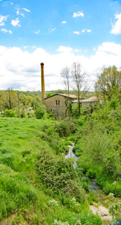 Landscape of the Comarca del Osona in Barcelona, Catalonia, Spain, Europeの写真素材