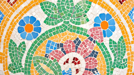 Detail of the trencadis of the Palau de la MÃºsica in Barcelona, Catalunya, Spain, Europe