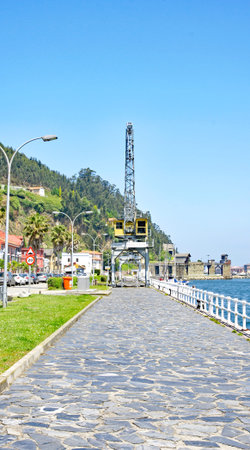Panoramic view of San Esteban de Pravia, Principality of Asturias, Spain, Europe