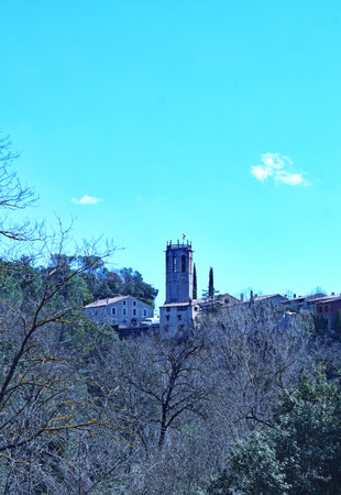 Panoramic of Viladrau, Osona region; Girona, Catalonia, Spain, Europe