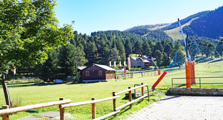 La Molina in La Cerdanya, Girona, Spain, Europe Catalunya, Spain, Europeの写真素材