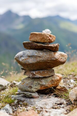 Stone Pyramid in austriaの写真素材