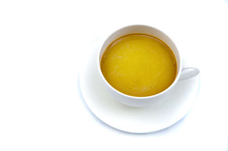 Cup of coffee on white backgroundの写真素材